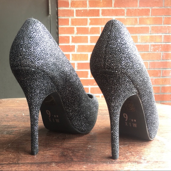 Mix No. 6 sparkly black platform heels - Picture 3 of 6